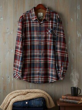 Legendary Whitetails Men's Buck Camp plaid  Flannel Shirt size XL